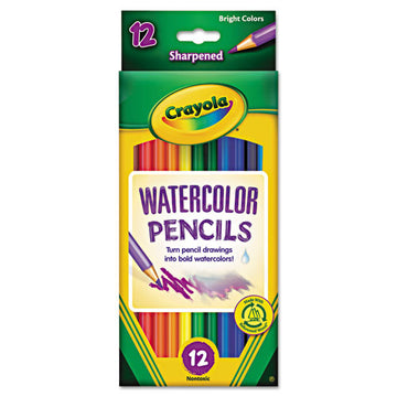 Crayola® Watercolor Pencil Set, 3.3 Mm, 2b (#1), Assorted Lead-barrel Colors, Dozen freeshipping - TVN Wholesale
